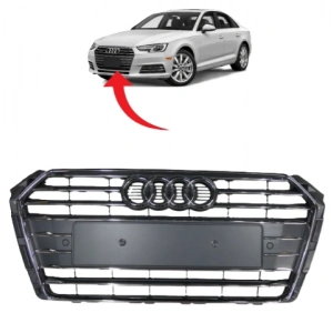 Audi A4 Ön Panjur Full Krom Mat Gri 2016-2020 8W0853651AB RP5
