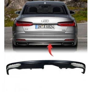 Audi A6 2019-2022 Arka Spoyler Çift Çıkış Egsoz 4K0807521Q RU6