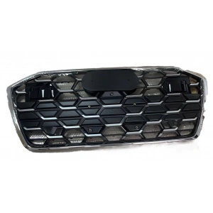 Audi A6 2023>> Ön Panjur Krom Çerçeve Mat Siyah Krom Detay Radarlı 9 Petek  4K0853651T