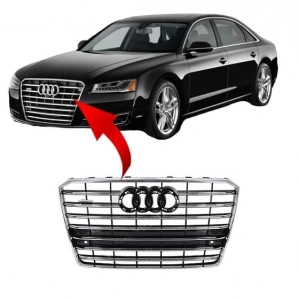 Audi A8 Sline 2014-2017 Ön Panjur Kromlu 4H0853651AB