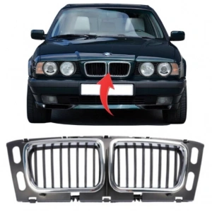 Bmw 5 Serisi E34 Ön Panjur Orta Krom Çerçeveli 1994-1996 51138148727
