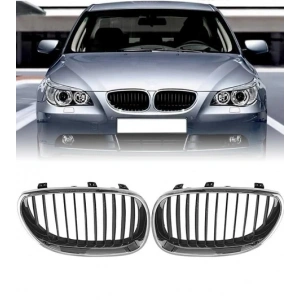 Bmw 5 Serisi E60 2004-2009 Ön Panjur Seti Krom Siyah 51712155446/47