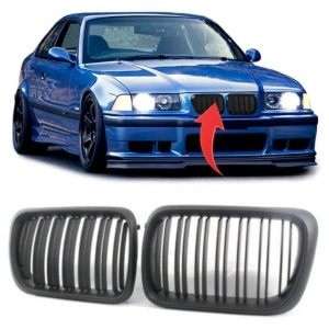 Bmw E36 1997-1999 Ön Panjur Set Mat Siyah 51138195151/152