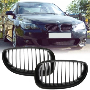 Bmw E60 2004-2009 Mat Siyah Ön Panjur Seti 51137027061/062
