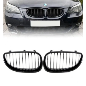 Bmw E60 2004-2009 Ön Panjur Seti Parlak Siyah 51712155446/447