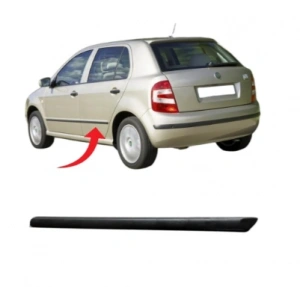 Fabia Kapı Çıtası Arka Sol Saten Siyah 2000-2008 6Y0853753 B41