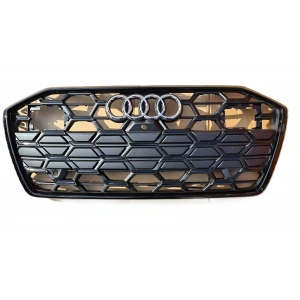 Audi A6 2023>> Ön Panjur Parlak Siyah Çerçeve (Mat Siyah) Radarlı 9 Petek 4K0853651T