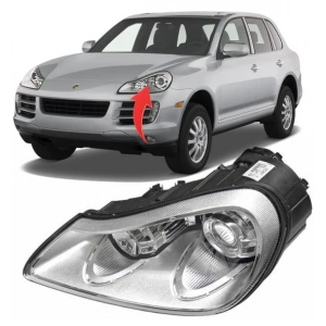 Porsche Cayenne Sol Ön Far Komple 2007-2010 95563117302