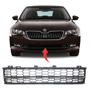 Skoda Superb 2015-2019 Orta Izgara Kromlu 3V0853677/551A