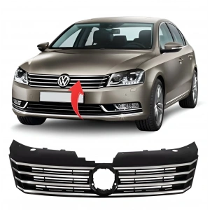 Vw Passat B7 2011-2015 Ön Panjur Krom Parlak Siyah 3AA853651