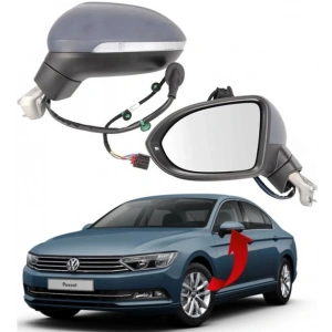 Vw Passat B8 Sol Ayna Komple 8 Pin 2015-2019 3G1857507DB