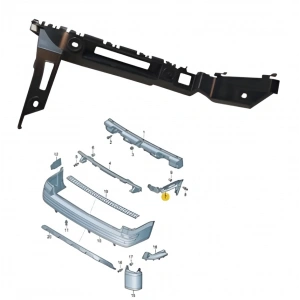 Vw Transporter T7 2015>> Arka Tampon Braketi Sağ 7E0807394B