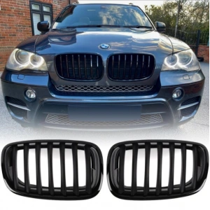 X5 E70 X6 E71 2007-2012 Ön Panjur Seti Parlak Siyah 51712150246-247