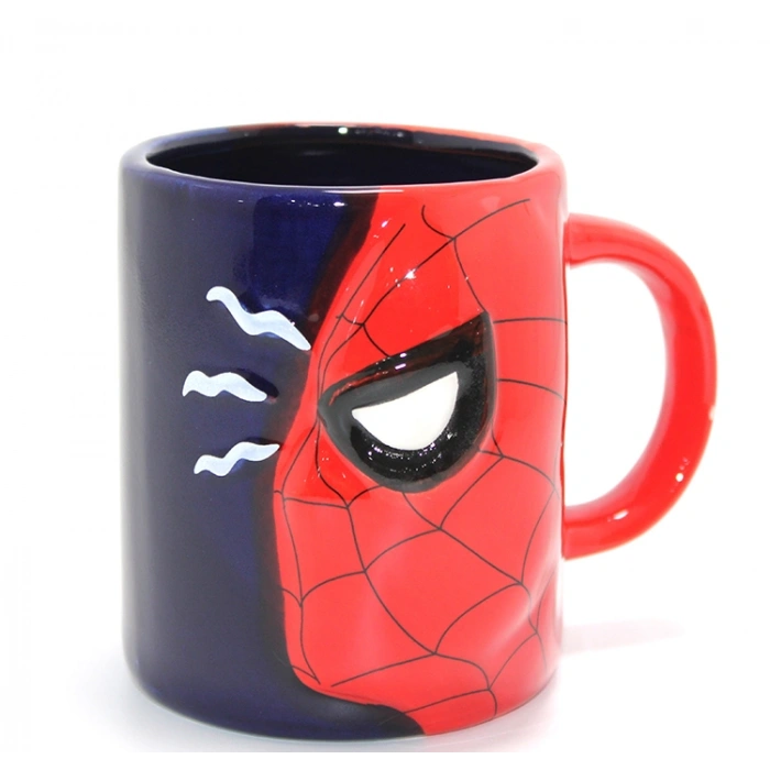 3D Spiderman Tasarımlı Porselen Kupa Bardak