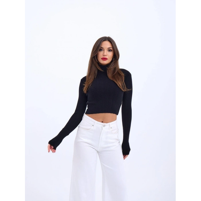 42231 TRİKO BALIKÇI KAZAKSİYAH