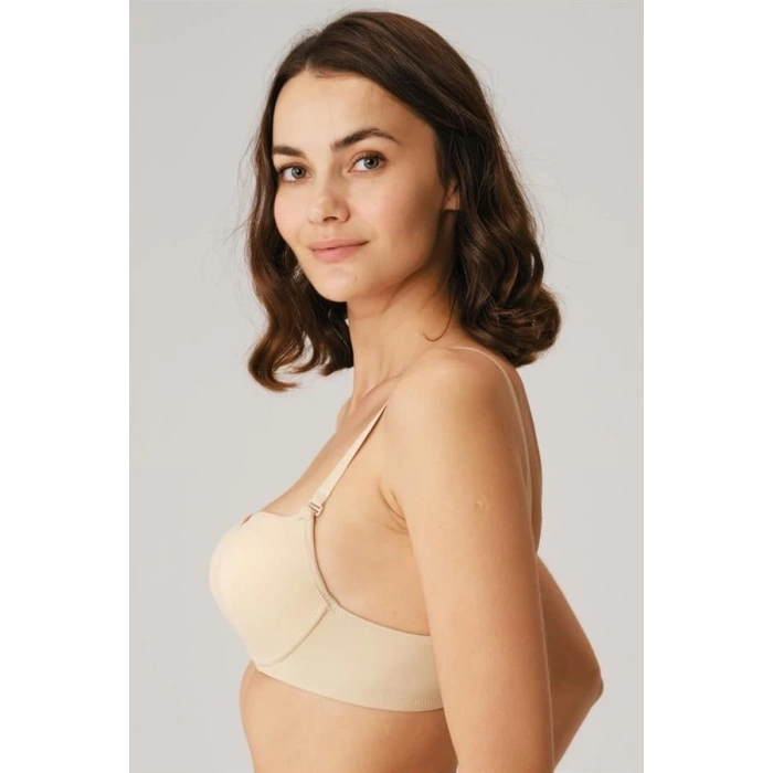 Anıl Balenli Desteksiz Dolgusuz Askıları Çıkabilen Günlük Klasik T-Shirt Sütyeni