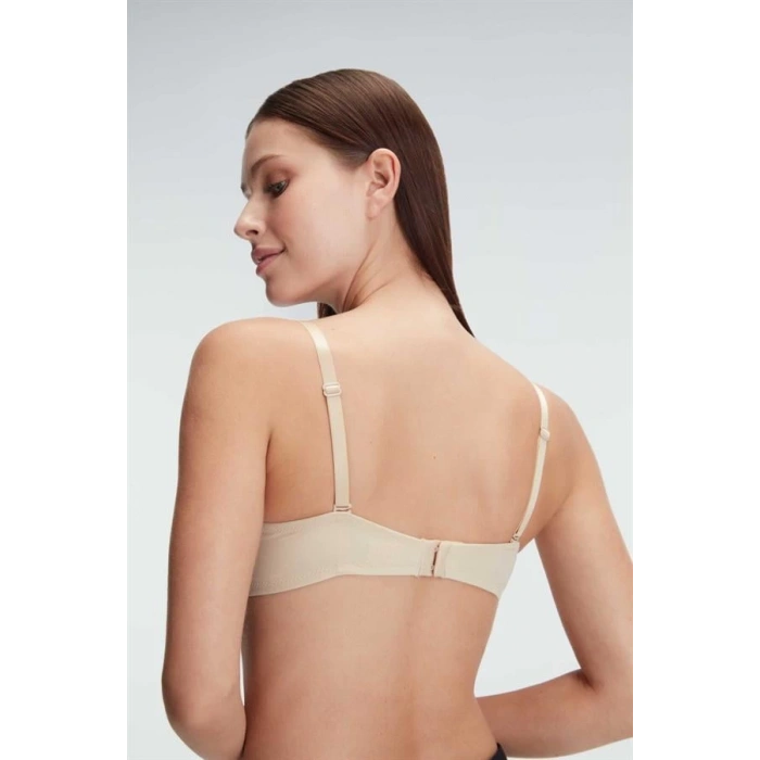 Secretsita Balenli Destekli Dolgulu Askıları Çıkabilen Günlük Klasik T-Shirt Sütyeni