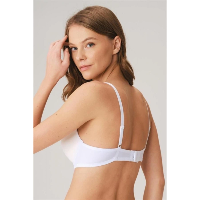 Secretsita Balenli Destekli Dolgulu Askıları Çıkabilen Günlük Klasik T-Shirt Sütyeni