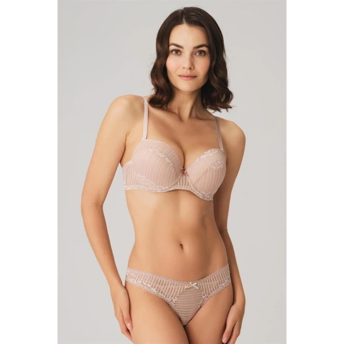 Secretsita Balenli Destekli Dolgulu Dantelli Sütyen ve String Takım