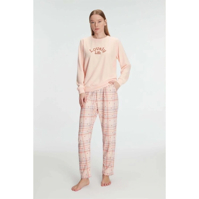 Secretsita Pamuklu Kışlık Uzun Kol Kadın Pijama Takım