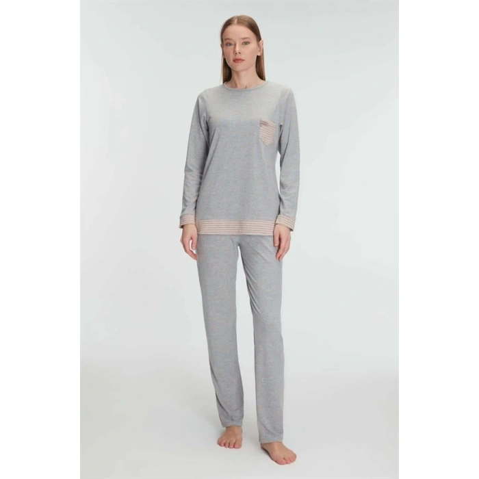 Secretsita Pamuklu Uzun Kollu Pijama Takımı