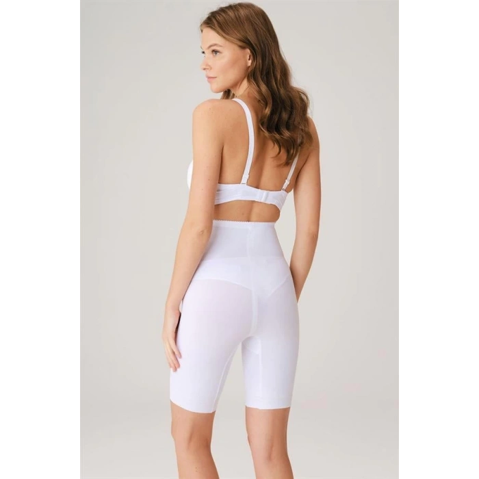 Secretsita Toparlayıcı Bel ve Bacak İnceltici Dikişli Uzun Paçalı Orta Bel Sıkı Şort Korse