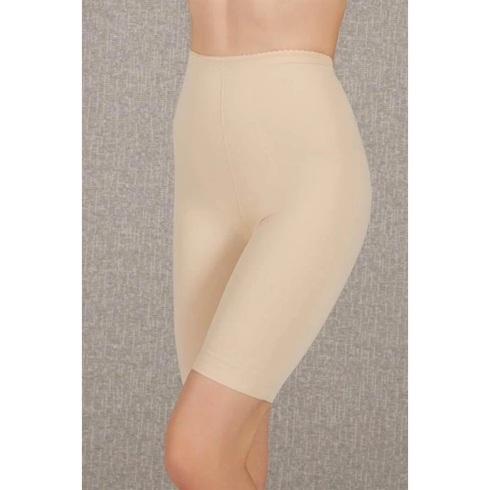 Secretsita Toparlayıcı Bel ve Bacak İnceltici Dikişli Uzun Paçalı Orta Bel Sıkı Şort Korse