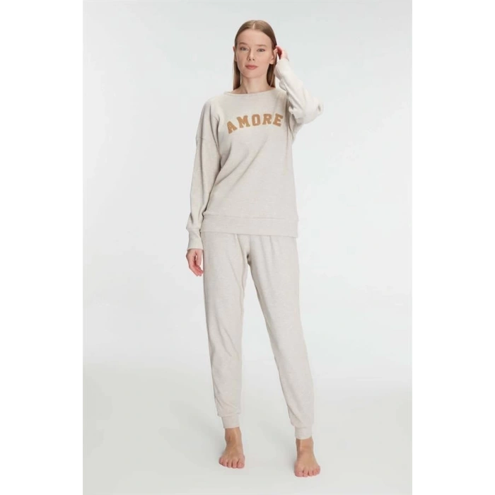 Secretsita Yeni Sezon Kışlık Pamuklu Uzun Kol Pijama Takımı