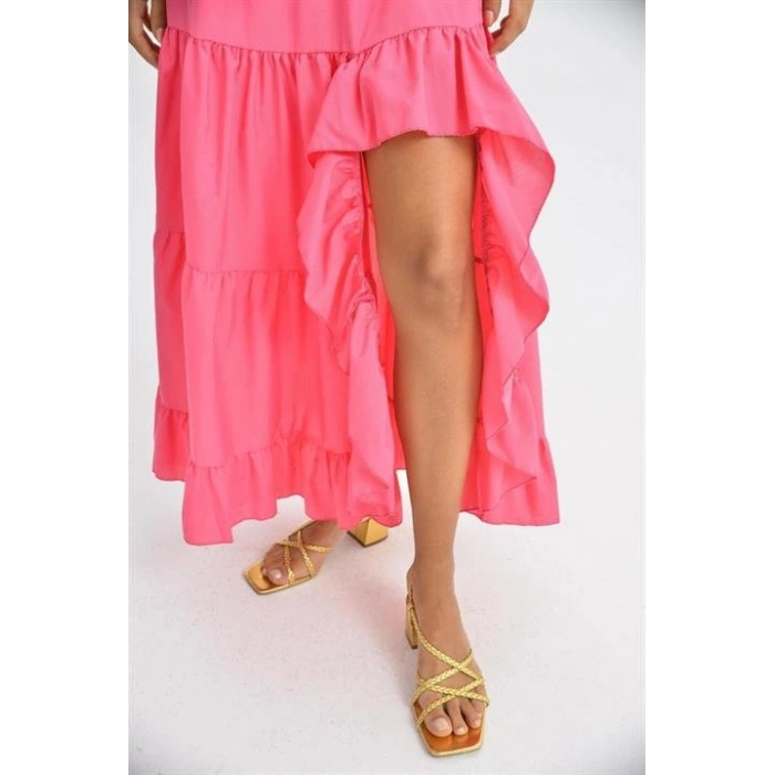 Audrey Fıfrlı Yırtmaç Detay Etek 4037