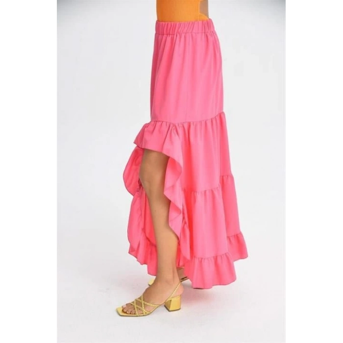 Audrey Fıfrlı Yırtmaç Detay Etek 4037