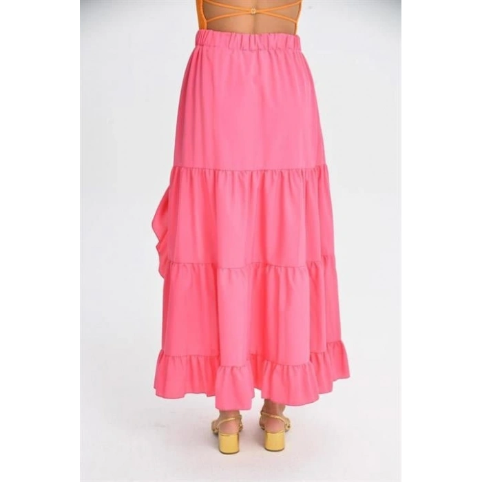 Audrey Fıfrlı Yırtmaç Detay Etek 4037