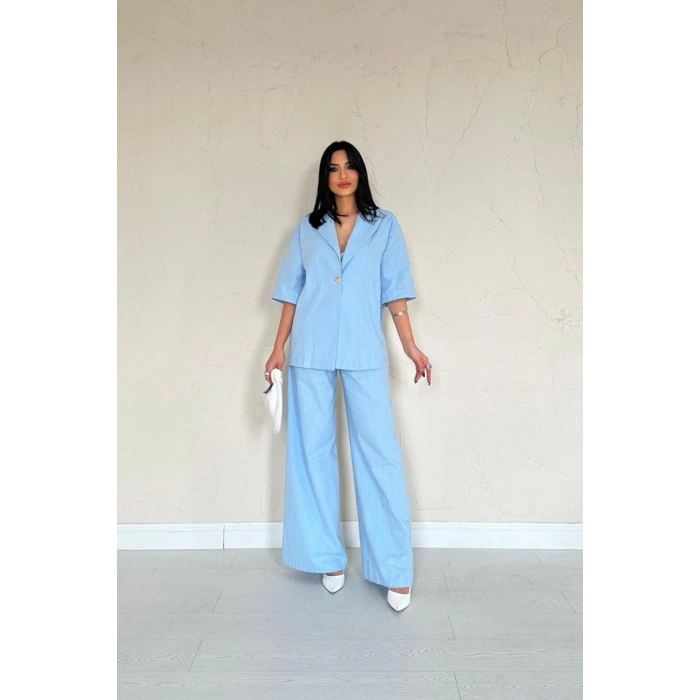 avi Önü Tek Düğmeli Ceket Pantolon Takım