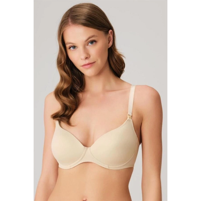 Balensiz Lohusa Önden Açılan Yumuşak Süngerli Ten Emzirme Sütyeni