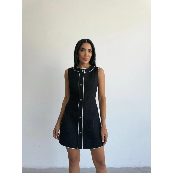 CHANEL KUMAŞ KIA ÖNDEN DÜĞMELİ ELBİE  iyah