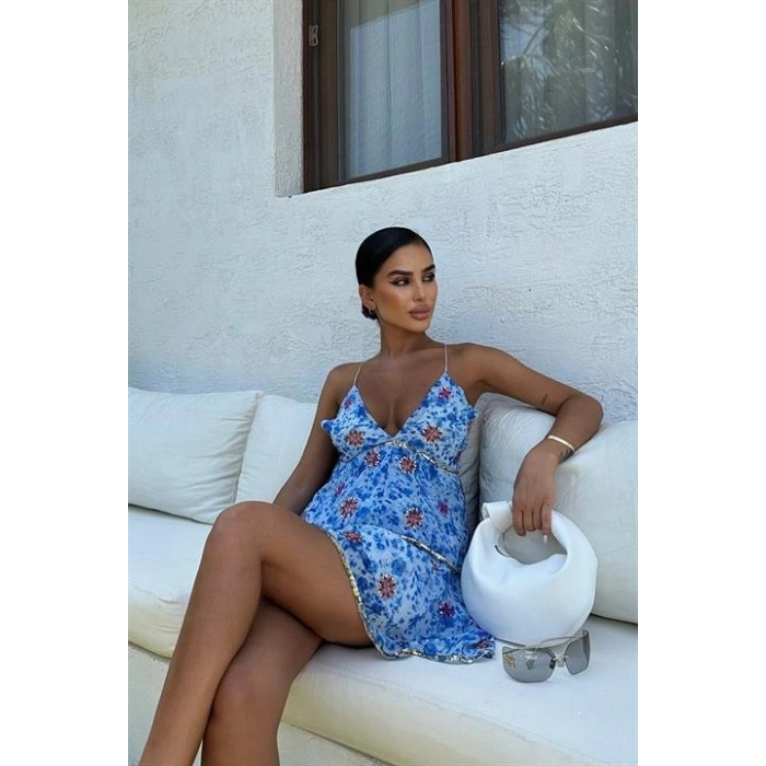 Cheryl Gold Pul Detaylı Elbise 247508