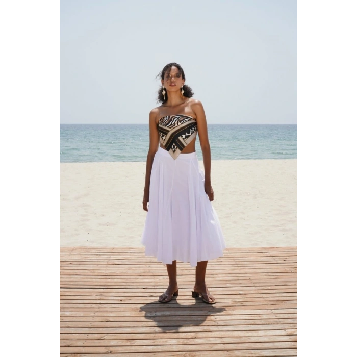 Dikiş Detay Maxi Etek