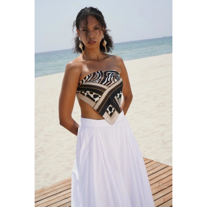 Dikiş Detay Maxi Etek