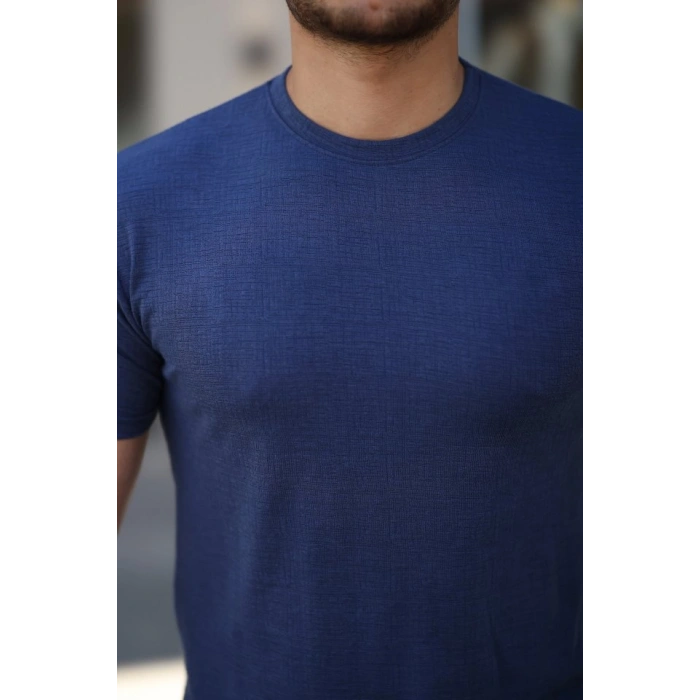 Erkek Ağaç Kabuğu Desenli Kısa Kollu Tshirt