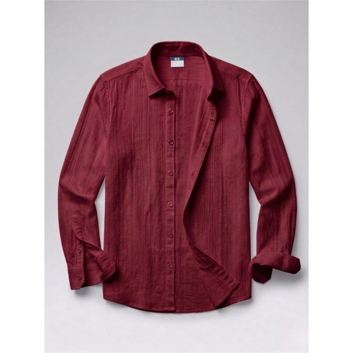 Erkek Armürlü Yarım Oversize üslin Gömlek