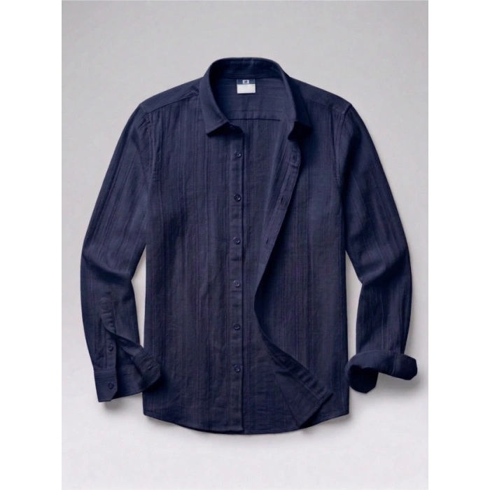 Erkek Armürlü Yarım Oversize üslin Gömlek