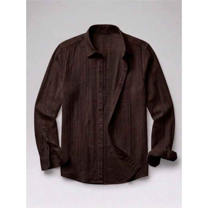 Erkek Armürlü Yarım Oversize Müslin Gömlek