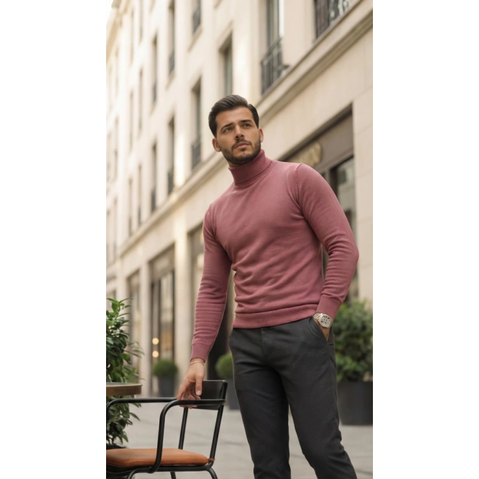 Erkek Boğazlı Yaka Uzun Kollu Triko