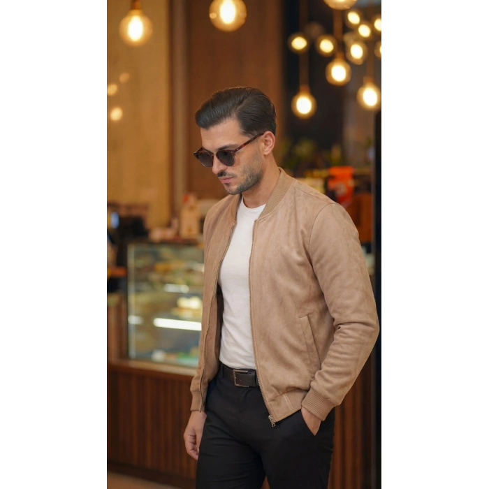 Erkek cuba üet Kumaş Bomber Hırka