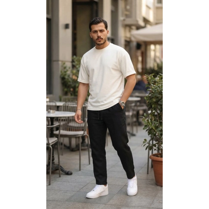 Erkek Duble Kol Basic Tişört