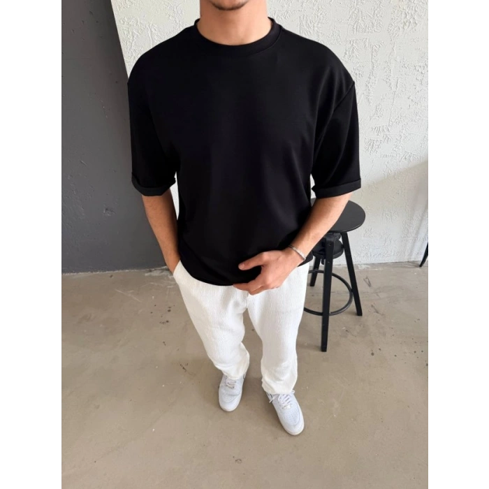 Erkek Duble Kol Basic Tişört
