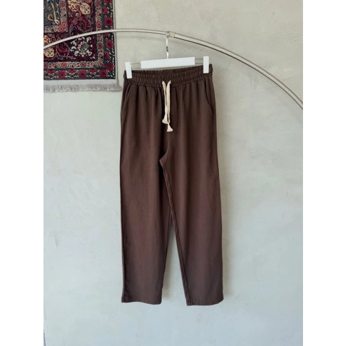 Erkek İthal Yıkamalı Keten Pantolon
