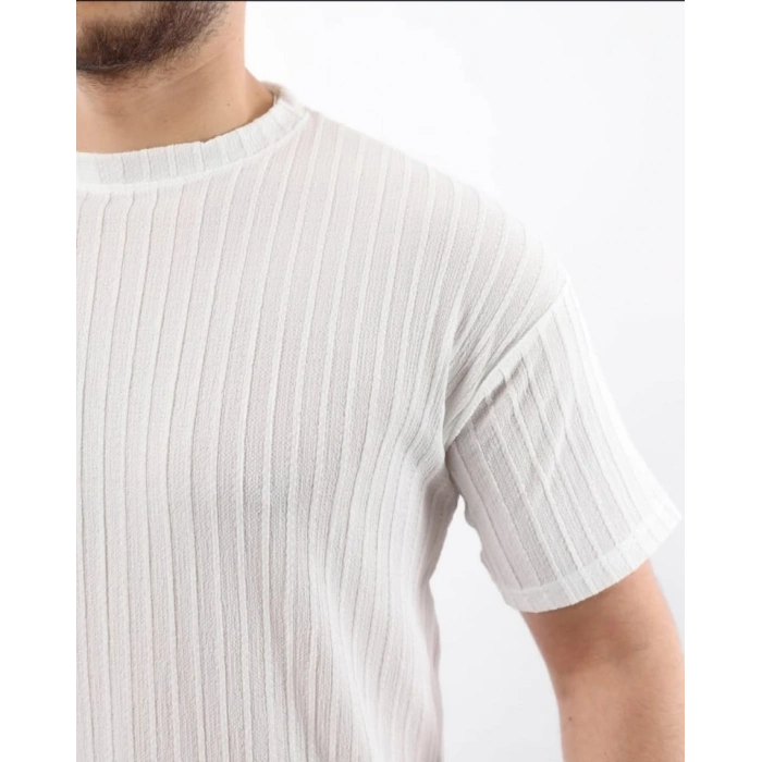 Erkek Kısa Kollu örgü Kumaş Bisiklet Yaka Tshirt