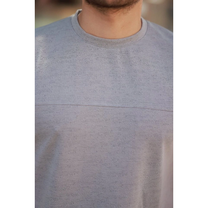 Erkek Oversize Bisiklet Yaka Kısa Kollu Tshirt