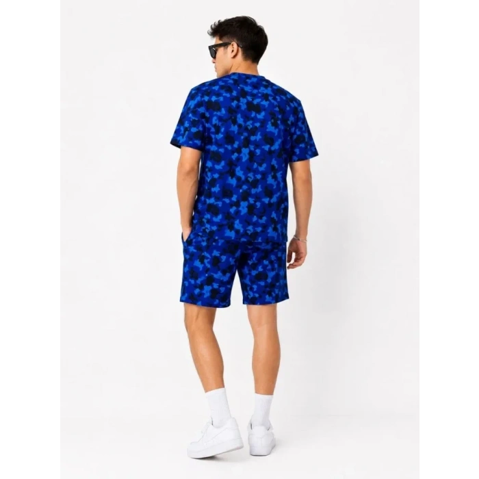 Erkek Oversize Kalıp Pubg Bape X hark Nakışlı Cepli Şort Takım  avi
