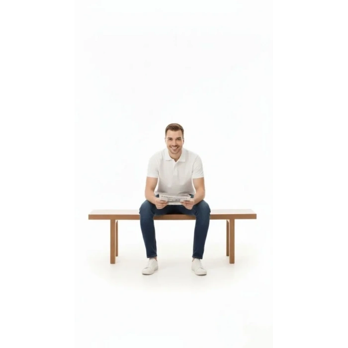 Erkek Pike Kumaş Düğmeli Yaka Regular Fit Günlük Kısa Kol Tişört Tshirt  Beyaz